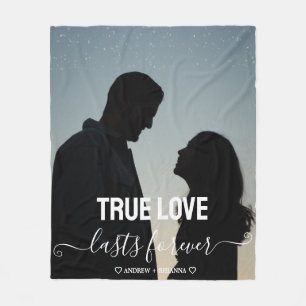True Love Couple Photo Fleece Blanket