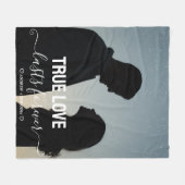 True Love Couple Photo Fleece Blanket (Voorkant (Horizontaal))