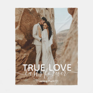 True Love Couple Photo Fleece Blanket Deken