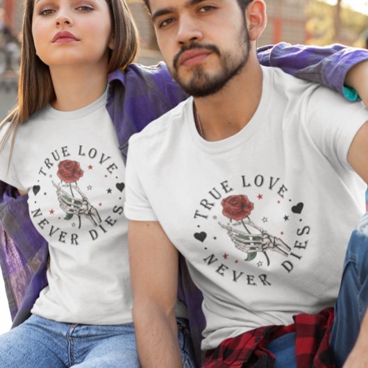True Love Dies Valentijn Skeleton T-shirt