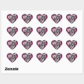 True Love Forever Rockabilly Rozen. Hart Sticker (Vel)