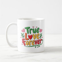 True Love Forever Schattige Heart Design Romantisc
