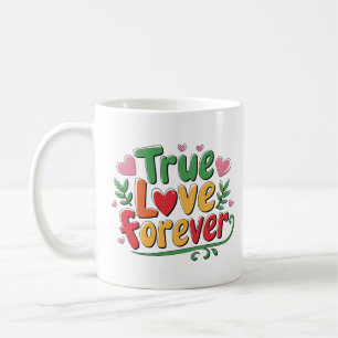 True Love Forever Schattige Heart Design Romantisc Koffiemok