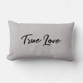 True Love Grey Lumbar Pillow Kussen