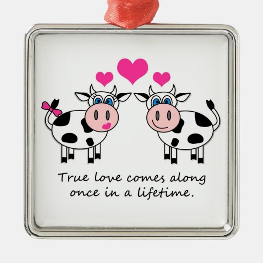 True Love Happy Cows Ornament (Voorkant)