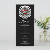 True Love Heart Tattoo Sticker Menu Mariage (Debout devant)