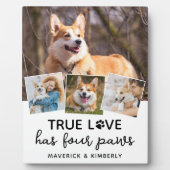 True Love Hondenliefhebber Personalized 4 Photo Co Fotoplaat (Voorkant)