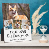 True Love Hondenliefhebber Personalized 4 Photo Co Fotoplaat (Zijkant)