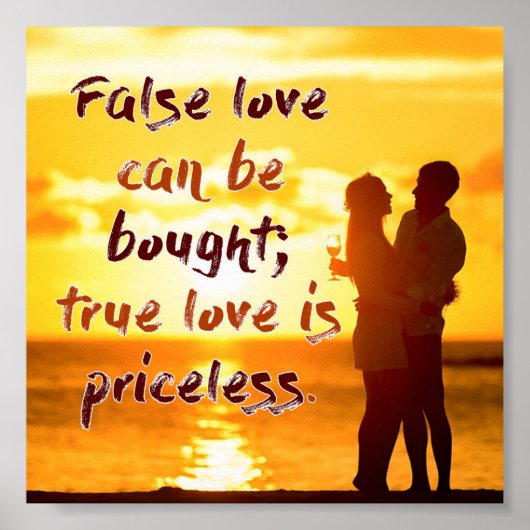 True Love is Priceless Poster (Voorkant)
