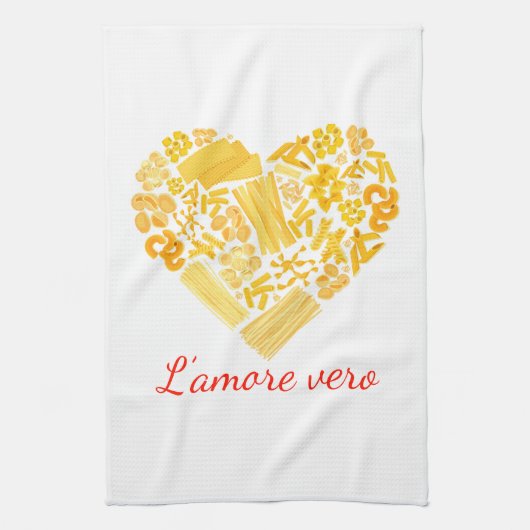 True Love - Italiaans pasta Kitchen Towel Theedoek (Verticaal)