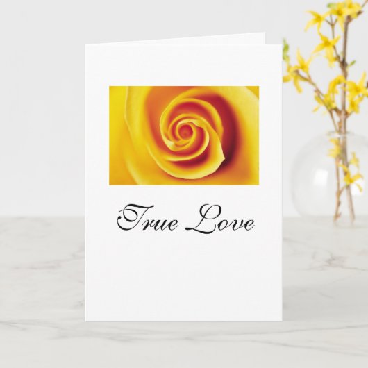True Love. Kaart (Gele Bloem)
