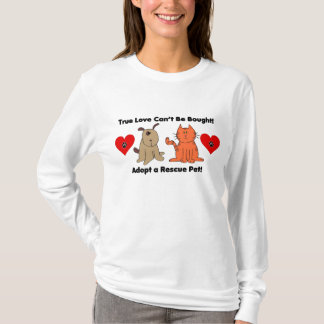 True Love kan niet worden gekocht: Hond en kat T-shirt