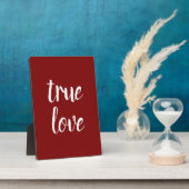 "True Love" kleine tabeltekst Fotoplaat (Zijkant)