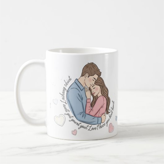 True Love Quote Bridesmaid Mug – Romantic Couple (Gauche)