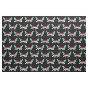 True Love Rockabilly Winged Heart Stof