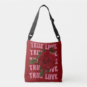True Love Roos Romantic Valentijnsdag Canvas tas