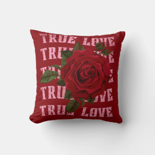 True Love Roos Romantic Valentijnsdag Kussen