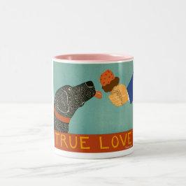 True Love-roze Mok-Stephen Huneck Tweekleurige Koffiemok