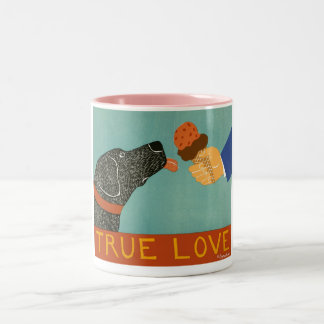 True Love-roze Mok-Stephen Huneck Tweekleurige Koffiemok