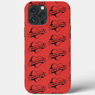 True Love Tattoo Hart Klassiek Romantisch Ontwer iPhone 13 Pro Max Hoesje
