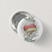 True Love |  Tattoos met hart Ronde Button 3,2 Cm (Voorkant /achterkant)