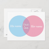 True Love Venn Diagram Briefkaart (Voorkant / Achterkant)