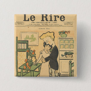 True Love Vierkante Button 5,1 Cm