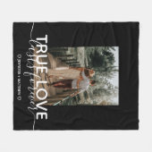 True Love Wedding Couple Photo Fleece Blanket (Voorkant (Horizontaal))