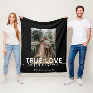True Love Weduwa Couple Photo Fleece Blanket Deken