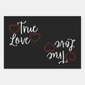 True Love White - Valentijnse TrueTrue Inpakpapier Vel (Voorkant)
