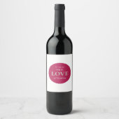 True Love Wine Bottle Wijn Etiket (Voorkant)