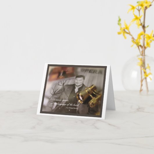 True Music Note-Kaart Kaart (Gele Bloem)