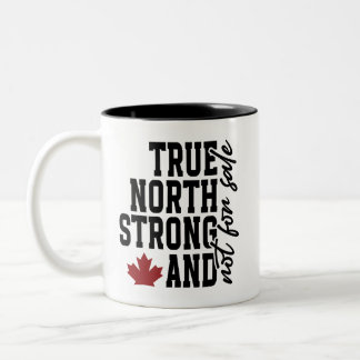 True North Strong en niet te koop Canadian Pride Tweekleurige Koffiemok