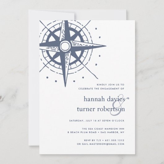 True North | Uitnodiging nautische engagementspart (Voorkant)