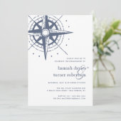 True North | Uitnodiging nautische engagementspart (Staand voorkant)