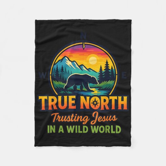 True North Vbs 2025 Trusting Jesus Wilderness Chri Fleece Deken (Voorkant)