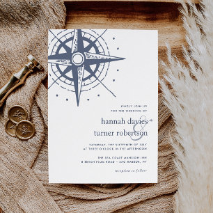 True North Wedding Invitation Kaart