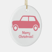 True Pink Mini Cooper Ornament - Personaliseer uw  (Rechts)