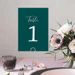 True Simplicité 1 Mariage Peacock Numéro de table<br><div class="desc">Ces numéros de table se coordonnent parfaitement avec la collection True Simplicity 1 mix ou match. Vous pouvez choisir de faire correspondre tous les numéros de table dans la même couleur, ou de les mélanger et de choisir une couleur de coordination différente pour chaque table. Modifiez le numéro de votre...</div>