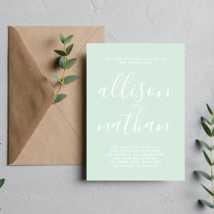 True Simplicity 1 Script Mint Minimalistische brui Kaart