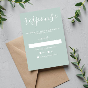 True Simplicity 1 Zee Glass Minimal Wedding RSVP Kaartje