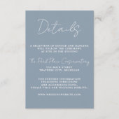 True Simplicity 3 Script Stofarme Blauwe Informatiekaartje (Voorkant)