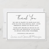 True Simplicity 3 Zwart-wit Bedankt Opmerking (Voorkant)