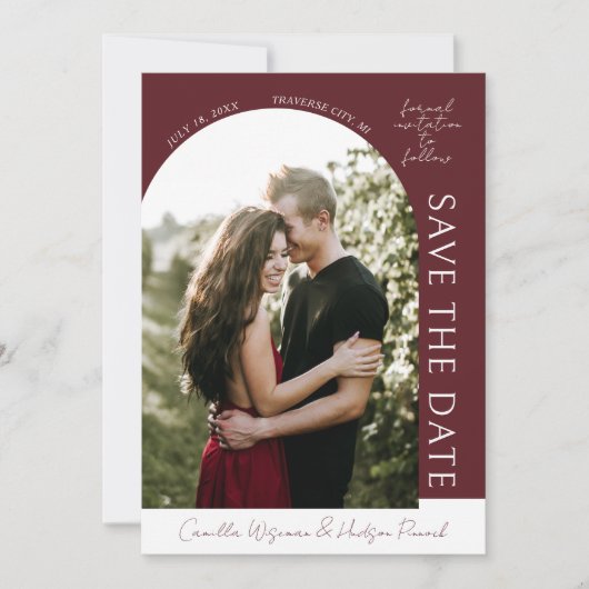 True Simplicity 4 | Deep Burgundy | Save The Date (Devant)
