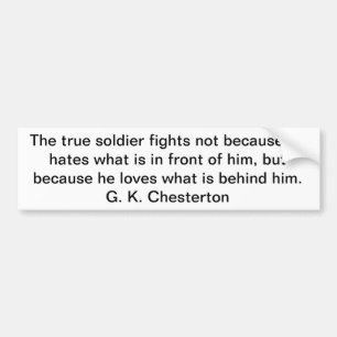 True Soldier Bumpersticker
