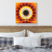 True Sunrise Fractal Modern Art Wrapped Canvas (Insitu (Slaapkamer))
