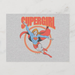True  Supergirl Flying Graphic Briefkaart