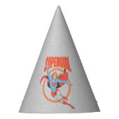 True Supergirl Flying Graphic Feesthoedjes (Voorkant)