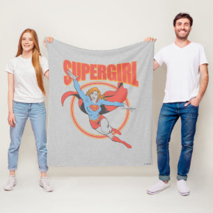 True Supergirl Flying Graphic Fleece Deken