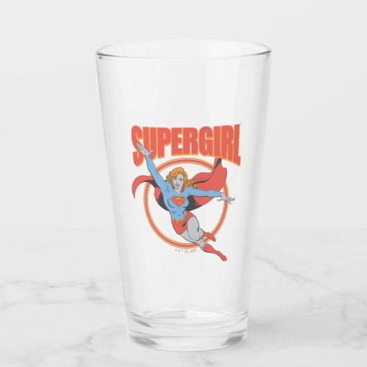 True  Supergirl Flying Graphic Glas (Voorkant)